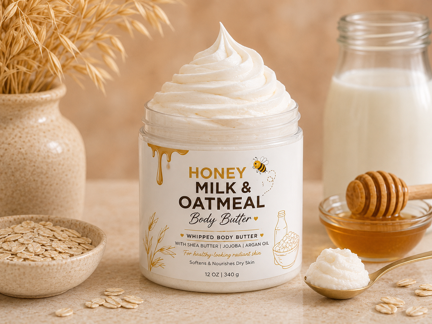 Honey Milk & Oatmeal Whipped Body Butter